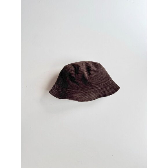 BLUENOTES Dark Brown Cotton Corduroy Bucket Hat, One Size - Picture 1 of 9